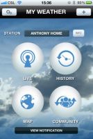 Aplikacja Anywhere Weather - iOS, ekran ustawie