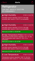 Aplikacja WEATHERHUB - alerty