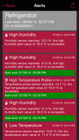 Mobile Alerts - aplikacja, alarmy