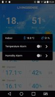 Aplikacja LivingSense - alarm temperatury i wilgotnoci