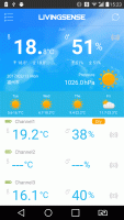 Aplikacja LivingSense - ekran gwny