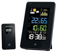 Stacja pogodowa Auriol (typu HG02832) - czarna, pionowa