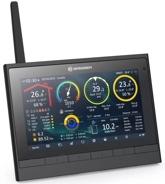 MeteoChamp 9w1 z WBGT - konsola 7 cali