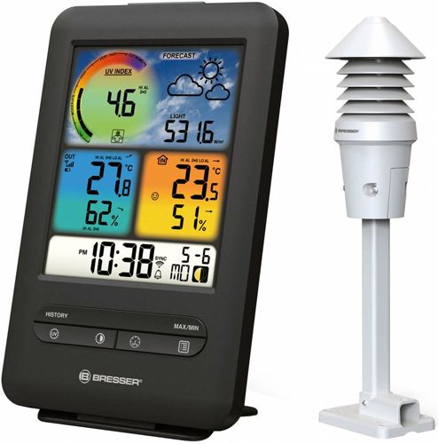 Stacja pogodowa Bresser WI-FI Colour Weather Station with 4-in-1 UV/Light Sensor (7002534)