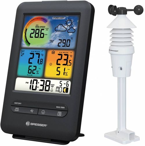 Stacja pogodowa Bresser WI-FI Colour Weather Station with 3-in-1 Wind Sensor (7002535)
