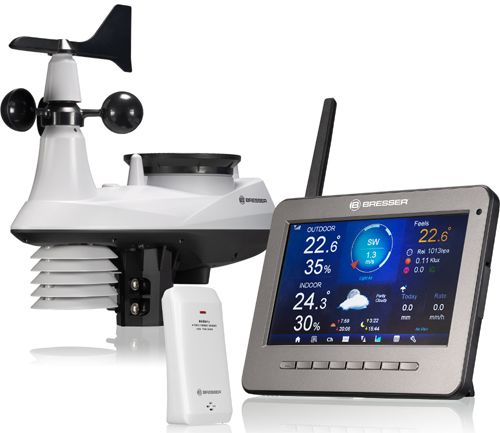 Stacja pogodowa Bresser WIFI HD z profesjonalnym czujnikiem 7 w 1 (7003500)