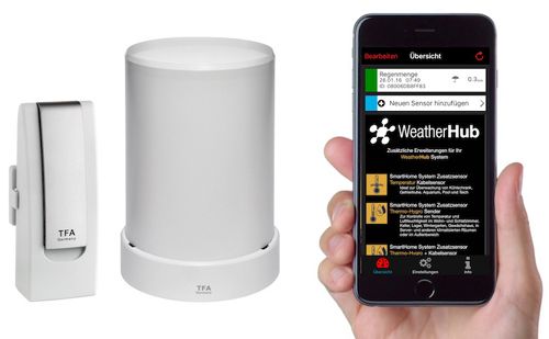 Stacja pogodowa TFA Dostmann WeatherHub SmartHome - zestaw z deszczomierzem (31.4003.02)