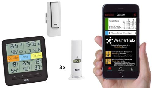 Stacja pogodowa TFA Dostmann WeatherHub SmartHome - zestaw z KLIMA@HOME (31.4007.02)