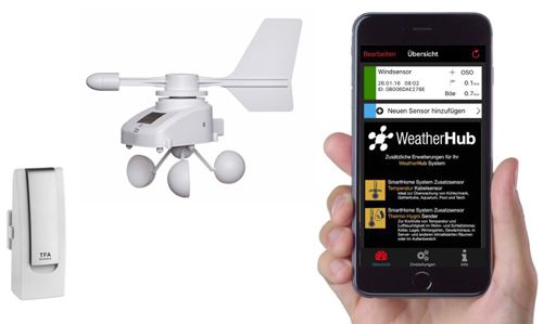 Stacja pogodowa TFA Dostmann WeatherHub SmartHome - zestaw z wiatromierzem (31.4006.02)